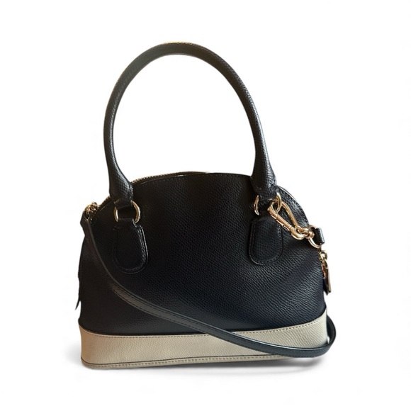 COACH MINI CORA DOMED SATCHEL/CROSSBODY F34517 MIDNIGHT/CHALK - Picture 3 of 9